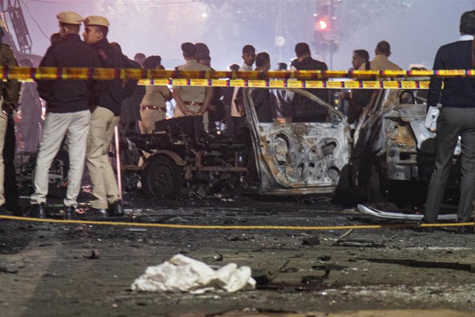Despliegue de las fuerzas de seguridad de India tras un atentado cerca del Fuerte Rojo de la capital, Nueva Delhi (archivo)