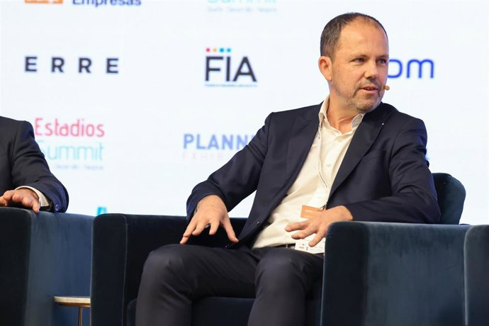 El director del Área Social y Explotación del Atlético de Madrid, Fernando Fariza, durante su intervención en 'Estadios Summit'.