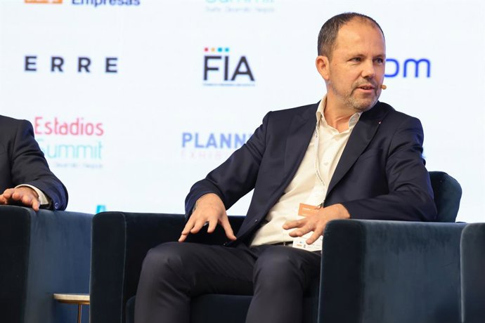 El director del Área Social y Explotación del Atlético de Madrid, Fernando Fariza, durante su intervención en 'Estadios Summit'.