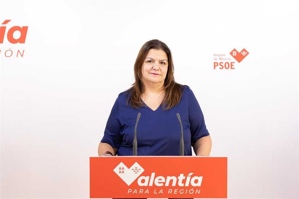 Archivo - La secretaria de Organización del PSOE de la Región de Murcia, María Jesús López