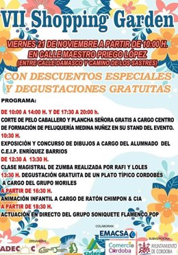 Cartel de la 'Shopping Garden' 2025.