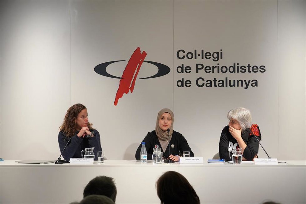 Youma El-Sayed durante el acto.