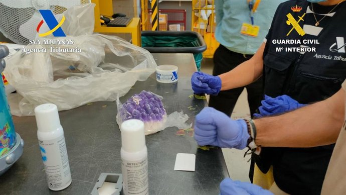 Guardia Civil y Agencia Tributaria detienen a dos personas dedicadas al tráfico internacional de drogas desde España y con destino Francia y China.