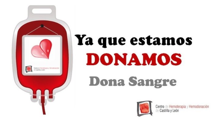 Imagen del cartel con el que se invita a donar en Castilla y León.