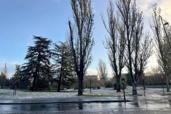 Nieve caída este viernes en Vitoria-Gasteiz