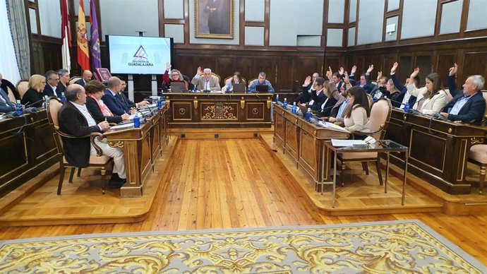 Pleno en la Diputación de Guadalajara.