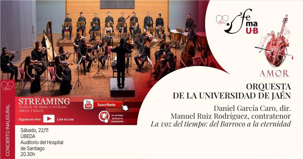 Cartel del concierto inaugural del Festival de Música Antigua de Úbeda y Baeza 2025.