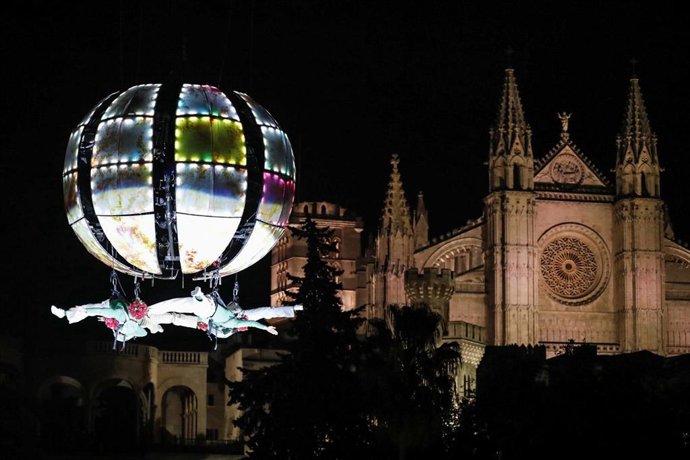 Archivo - Encendido de las luces de Navidad 2024 en Palma.