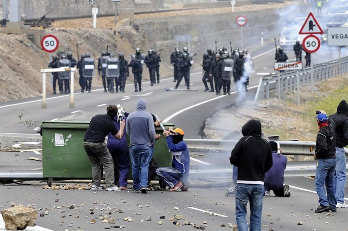 Una de las imágenes del fotoperiodista leonés Mauricio Peña que integran la exposición sobre la minería en León y Palencia.
