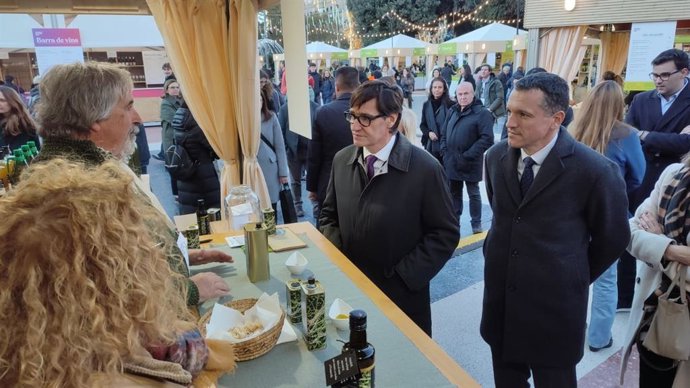 El president de la Generalitat, Salvador Illa, i el conseller d'Agricultura, Ramaderia, Pesca i Alimentació, Òscar Ordeig