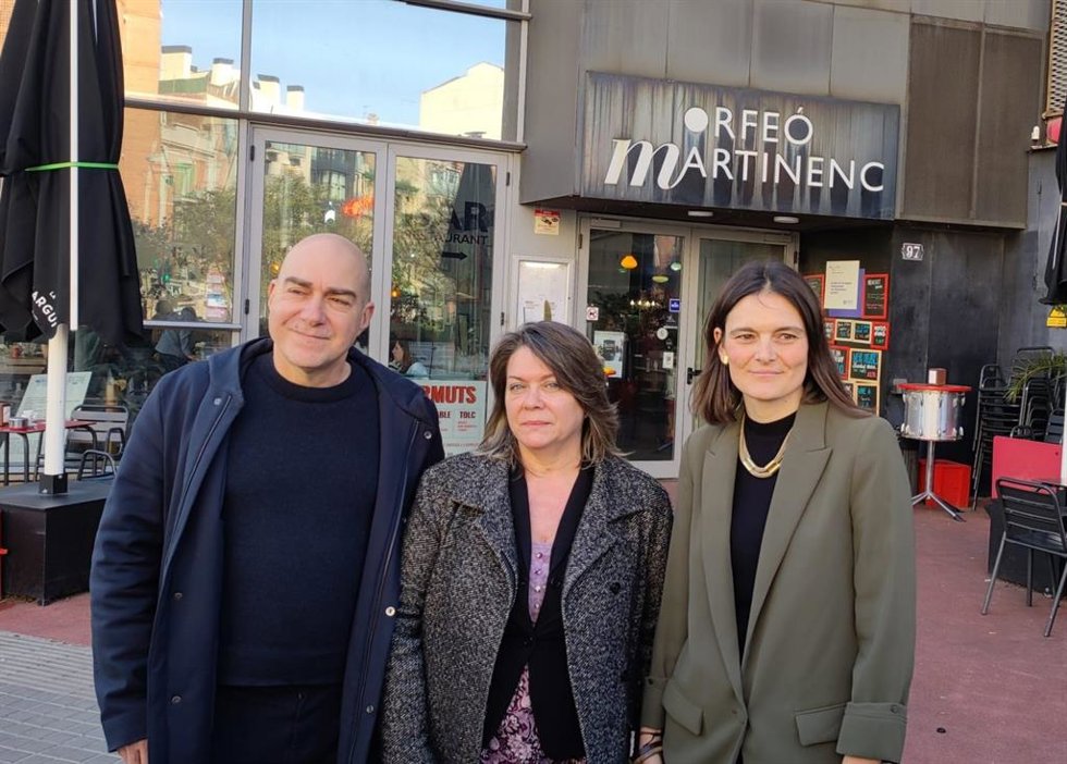 Archivo - Creu Camacho, Miquel Colomé y Rosa Suriñach.
