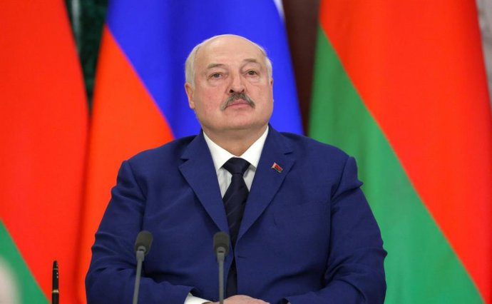 Archivo - March 13, 2025, Moscow, Moscow Oblast, Russia: Belarus President Alexander Lukashenko, listens to a question during a joint press conference with Russian President Vladimir Putin, following bilateral meetings at the Kremlin, March 13, 2025 in Mo