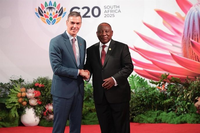 El presidente del Gobierno, Pedro Sánchez, en una reunión del G20.