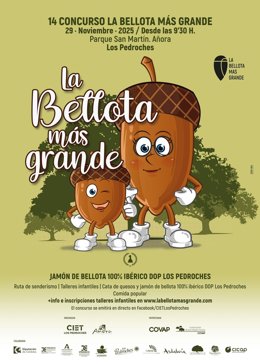 Cartel de XIV edición de 'La bellota más grande' de Los Pedroches.