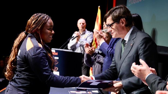 El presidente de la Generalitat, Salvador Illa, en la celebración del Dia de la Protecció Civil de Catalunya 2025