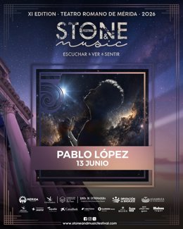 Cartel del concierto de Pablo López en Mérida