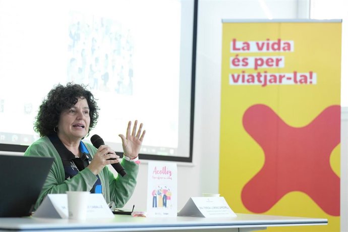 La secretaria de Ciclos de Vida y Ciudadanía de la Generalitat, Teresa Llorens, durante la jornada