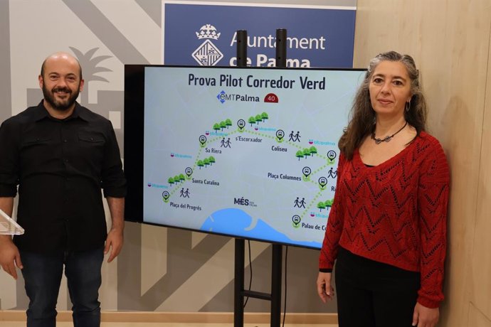 La portavoz y el regidor de MÉS per Palma, Neus Truyol y Miquel Àngel Contreras, respectivamente, proponen impulsar una red de corredores verdes para transformar la movilidad