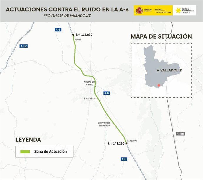 Actuaciones contra el ruido en la A-6.