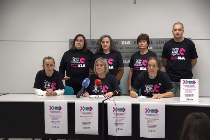 Rueda de prensa sobre la situación de trabajadoras del centro Benito Menni de Elizondo
