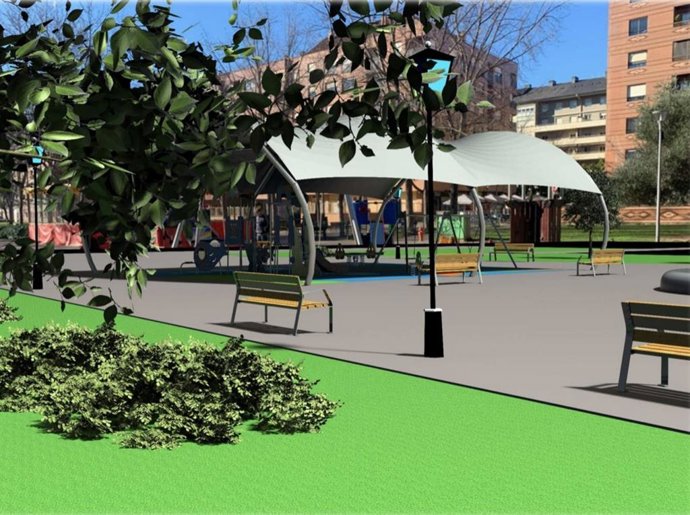 Recreación de cómo quedará la zona de juegos