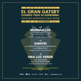 Anverso/Reverso celebra la próxima semana el centenario de El gran Gatsby con monólogos de Blanco Calderón, The New Raemon y Jesús Montiel