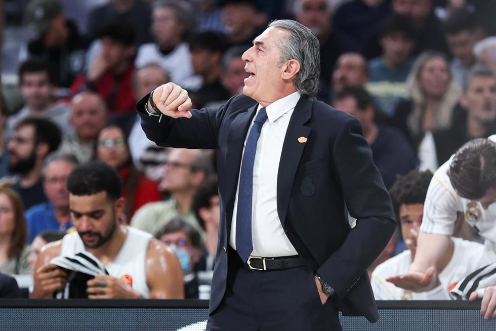 El entrenador del Real Madrid, Sergio Scariolo.