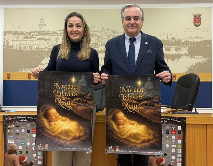 El alcalde de Talavera, José Julián Gregorio, y la concejala de Festejos, María Pilar Guerrero.