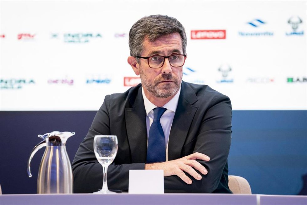 Archivo - El presidente de Urovesa, Justo Sierra, durante la jornada Seguridad y Defensa ante el nuevo orden mundial de Europa Press, en el Auditorio CESEDEN, a 30 de junio de 2025, en Madrid (España).