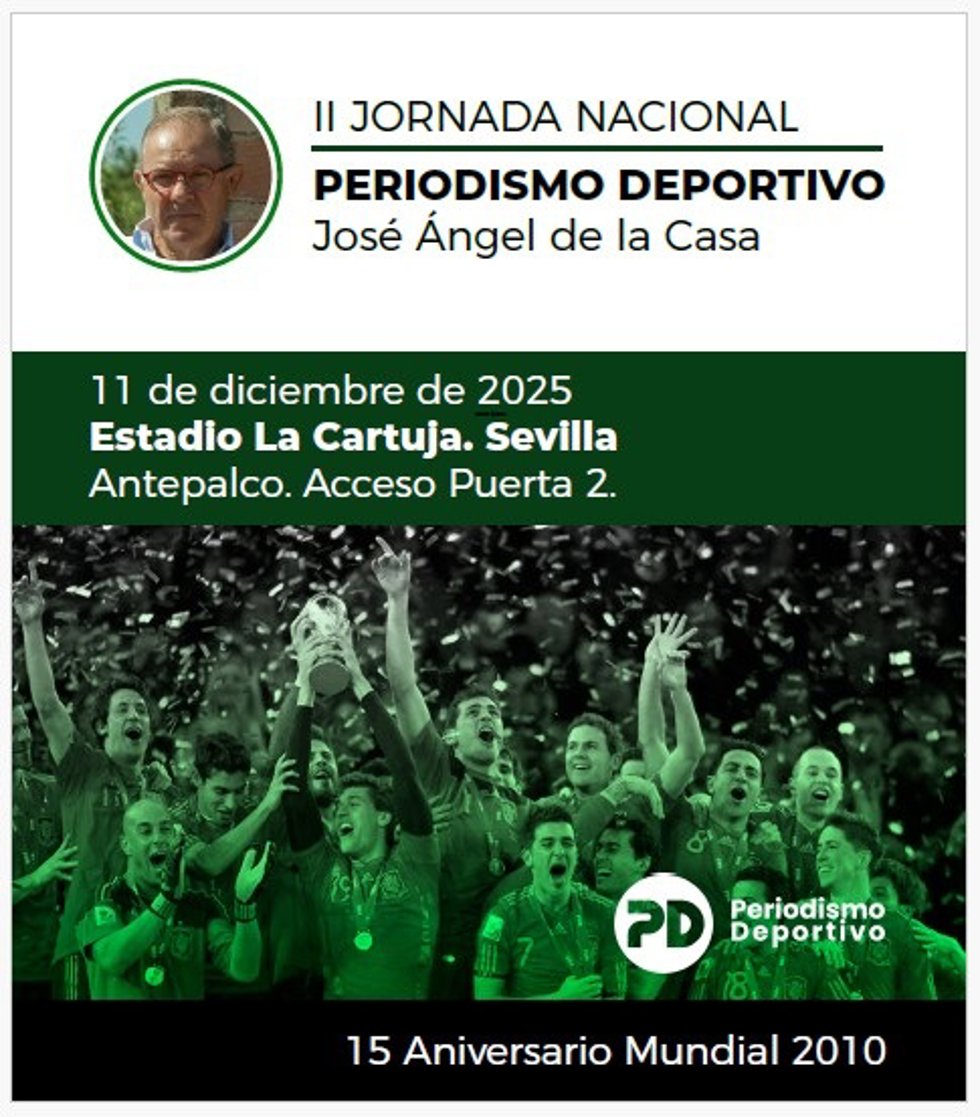 El ex seleccionador nacional de fútbol Vicente del Bosque y el expresidente de la RFEF Ángel María Villar participarán en la II Jornada de Periodismo Deportivo José Ángel de la Casa en La Cartuja.