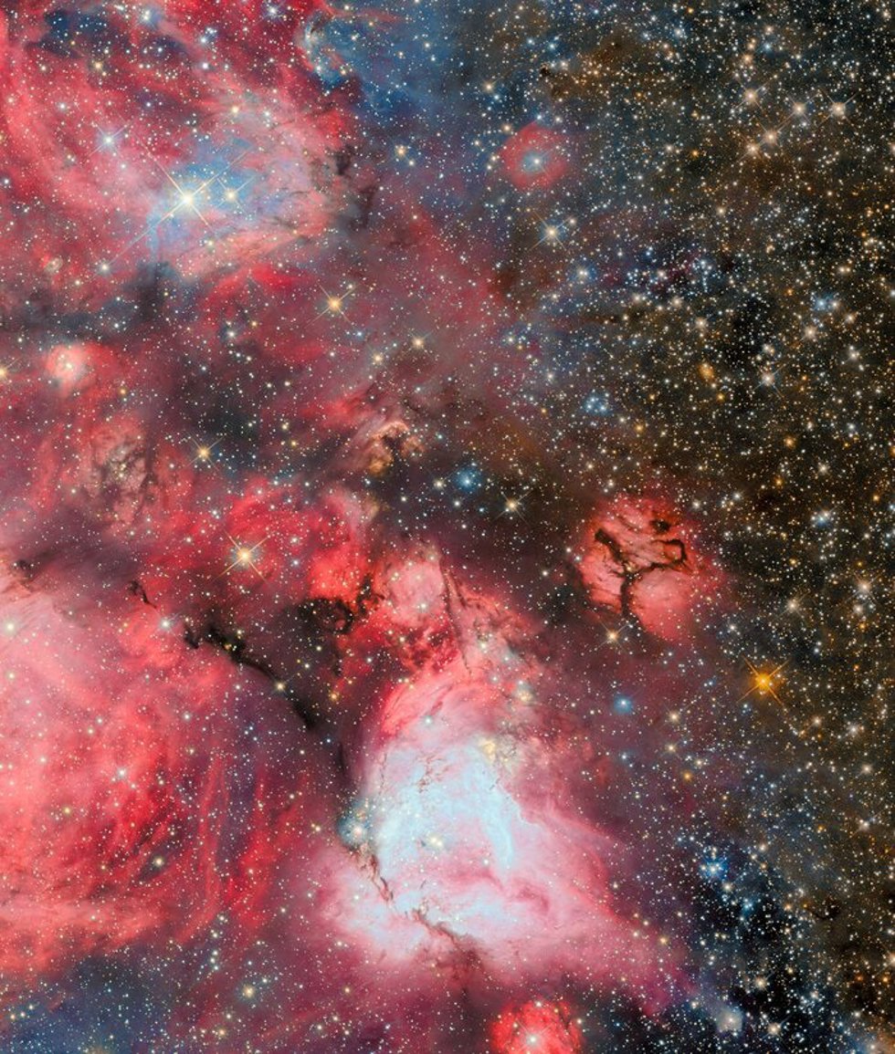 Hubble muestra una gigantesca nube de gas hidrógeno frío