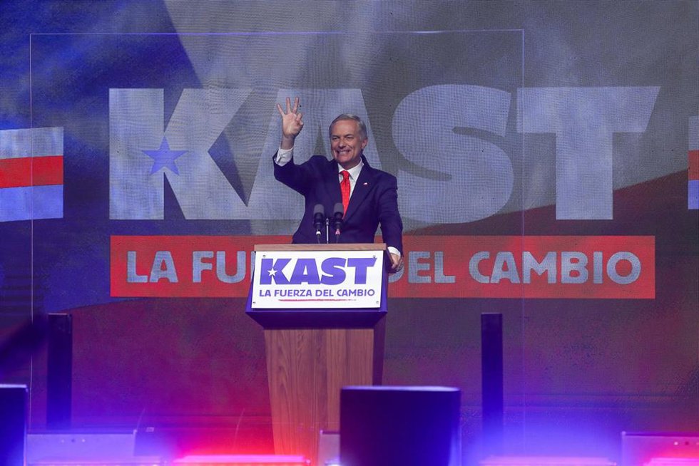 El candidato presidencial chileno José Antonio Kast