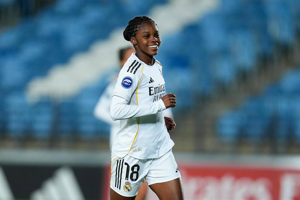 Linda Caicedo con el Real Madrid