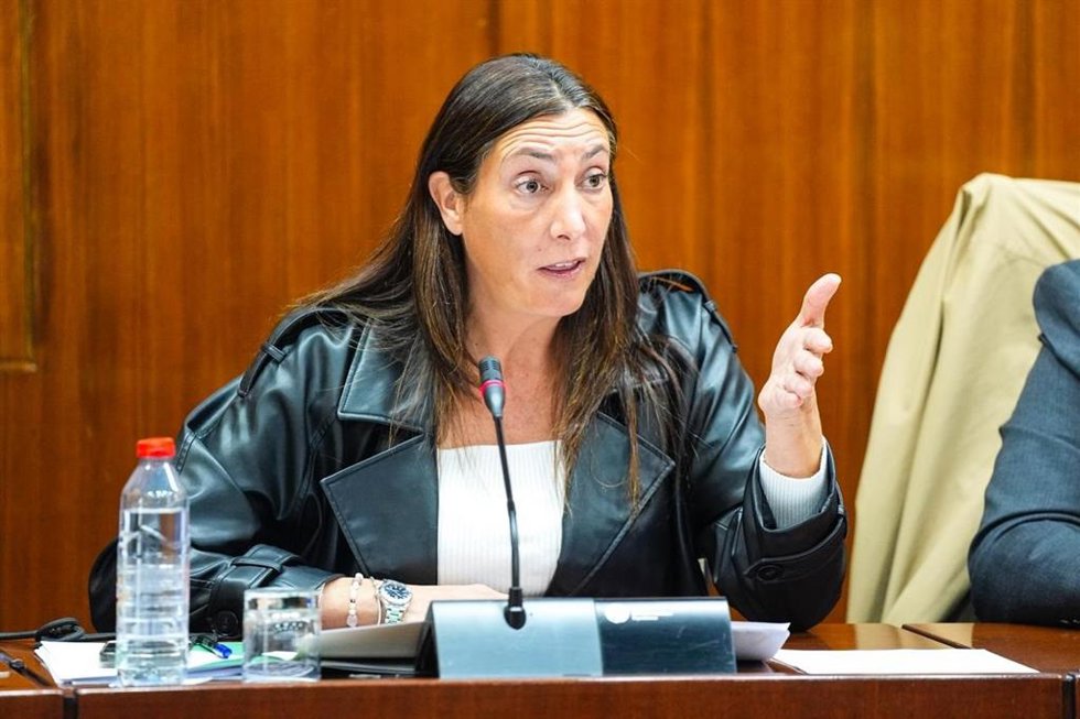 La consejera de Inclusión Social, Loles López, en la comisión parlamentaria del 20 de noviembre de 2025.