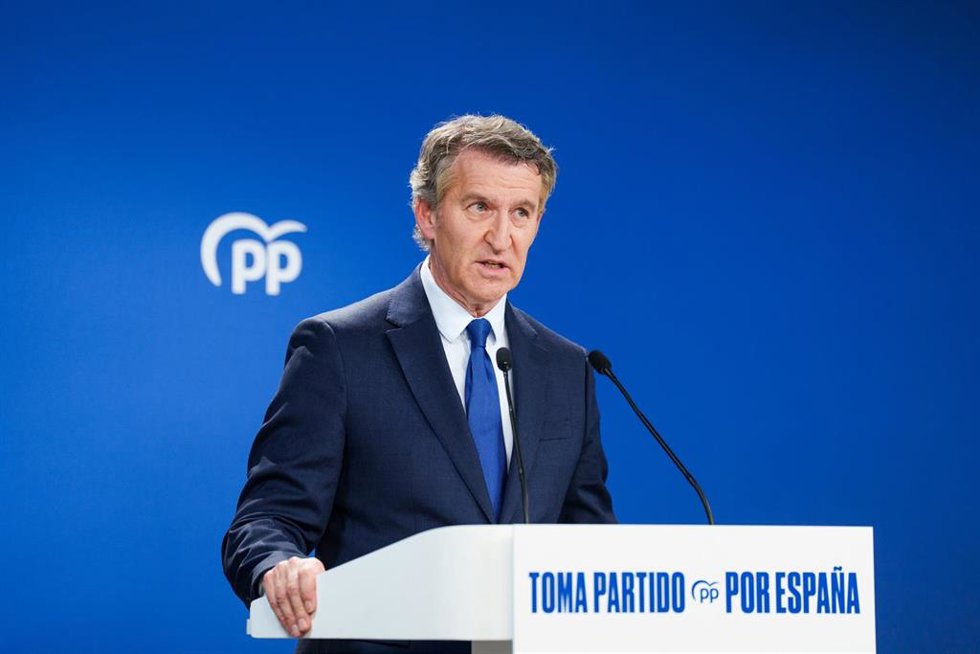 El presidente del Partido Popular, Alberto Núñez Feijóo.