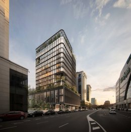 Edificio Faro, que alberga las oficinas de Renfe