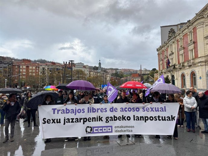 Movilización de CCOO Euskadi con motivo del 25N
