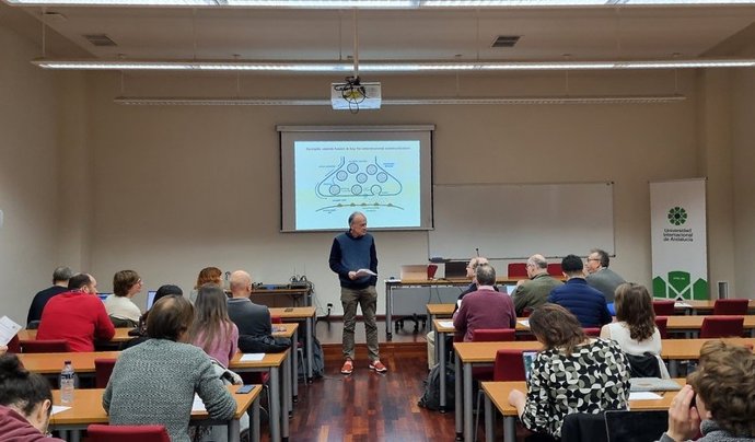 Thomas Südhof, durante el encuentro científico internacional 'Mecanismos sinápticos en la salud y la enfermedad'.