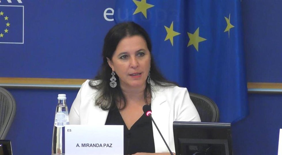 Archivo - La eurodiputada del BNG, Ana Miranda en Bruselas