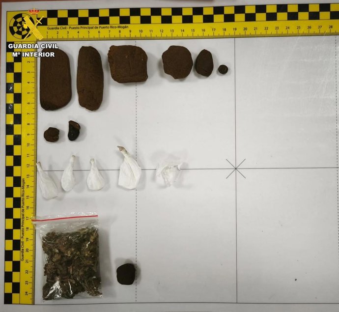 Drogas intervenidas por Guardia Civil en un dispositivo en el sur de Gran Canaria