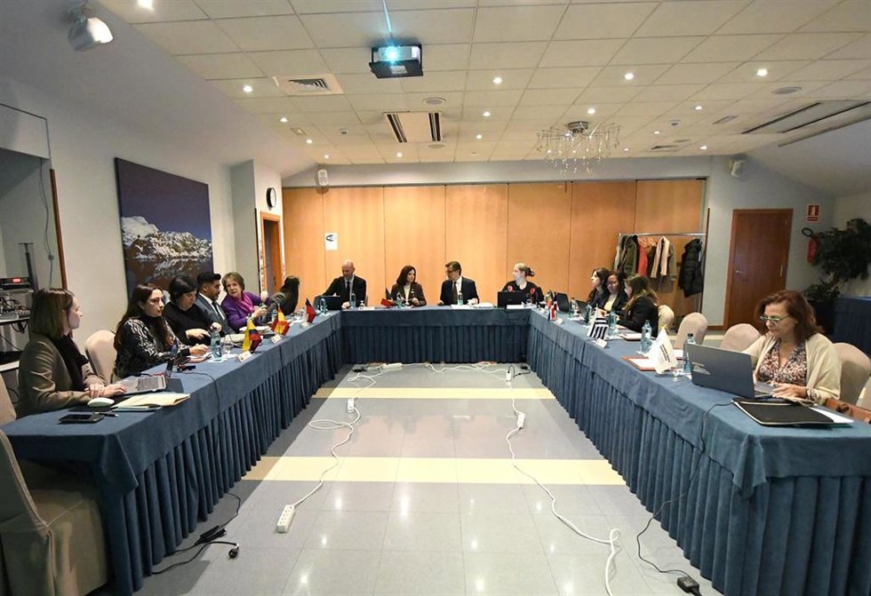 Un instante de la reunión de los participantes en el programa iberoamericano.