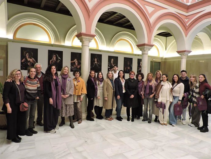 Inauguración de la exposición 'En carne viva' en la Casa de la Provincia de la Diputación de Sevilla.