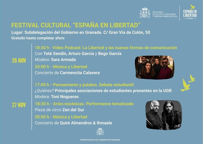 Cartel del Festival Cultural 'España en Libertad'
