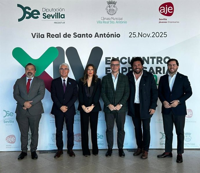 XIV Encuentro Empresarial Luso-Andaluz, una iniciativa organizada por Prodetur, en colaboración con la Asociación de Jóvenes Empresarios de Sevilla (AJE Sevilla) y la Câmara Municipal de Vila Real de Santo António.