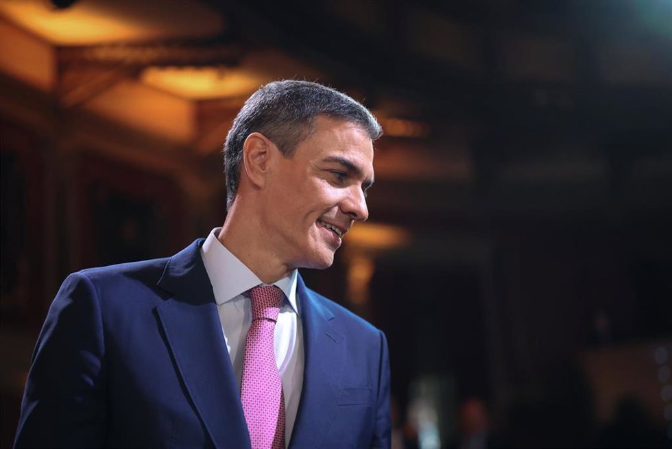 El presidente del Gobierno, Pedro Sánchez, durante el foro Metafuturo 2025, en el Ateneo de Madrid, a 19 de noviembre de 2025, en Madrid (España). 