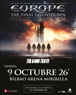 Cartel del concierto de Europa en el Bilbao Arena