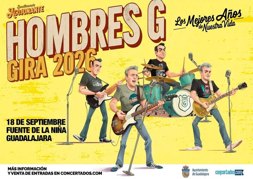 Cartel de la gira de Hombres G.