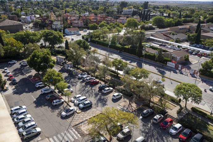Vista aérea de los aparcamientos en cuestión