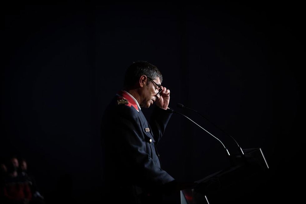Archivo - El mayor de los Mossos dEsquadra, Josep Lluis Trapero, interviene en la celebración del Dia de les Esquadres, a 22 de octubre de 2021, en Barcelona, Catalunya (España). 