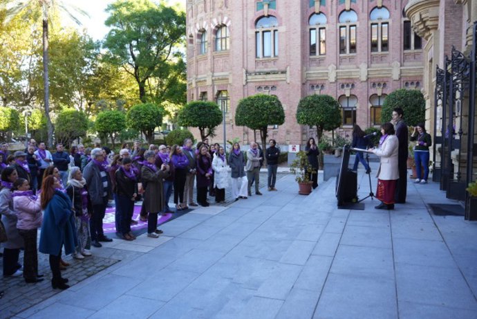 Momento de la lectura del manifiesto.